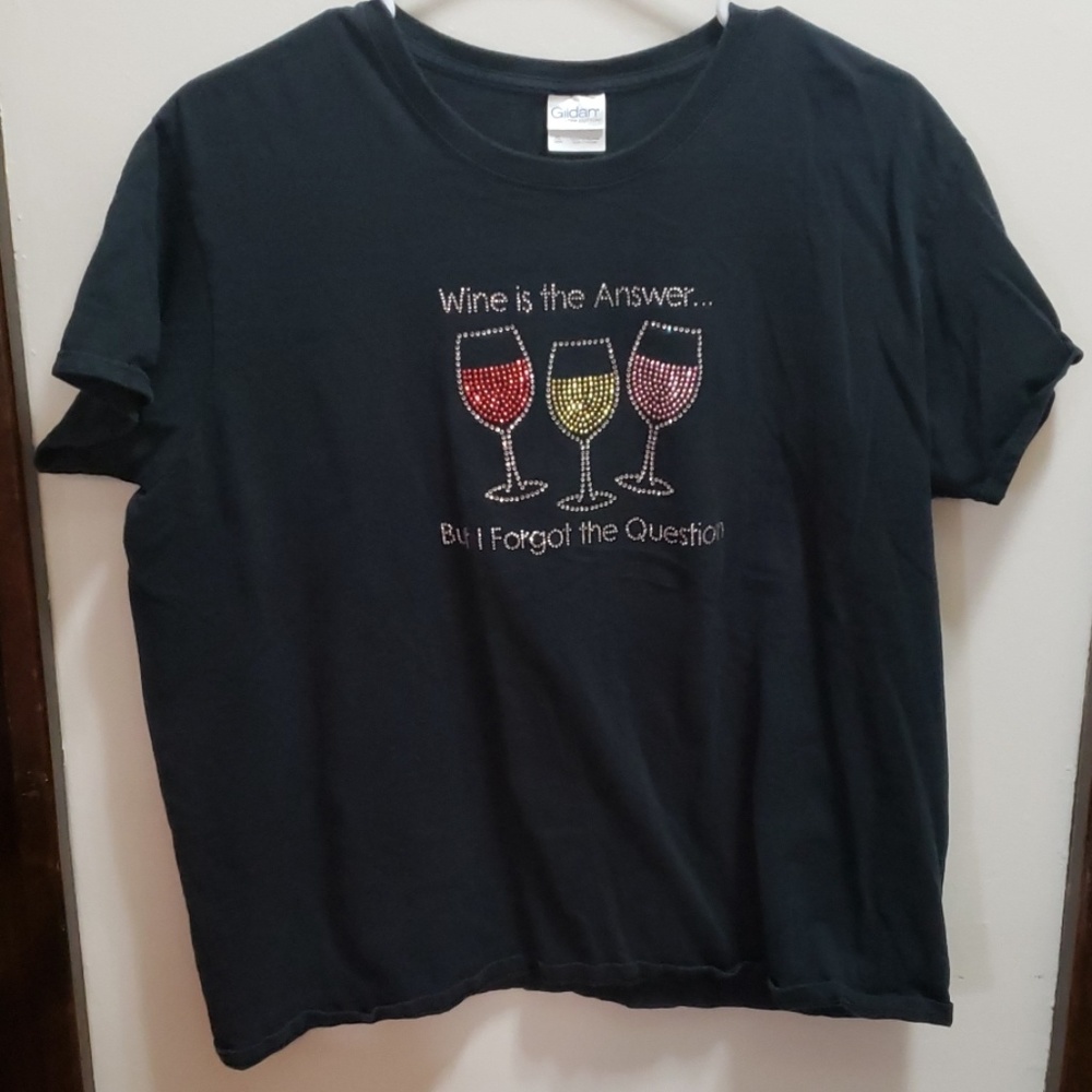 Sparkly wine tee